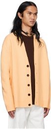 Jil Sander Orange Buttoned Cardigan