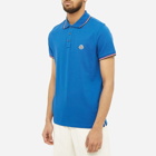 Moncler Men's Classic Logo Polo Shirt in Bluette