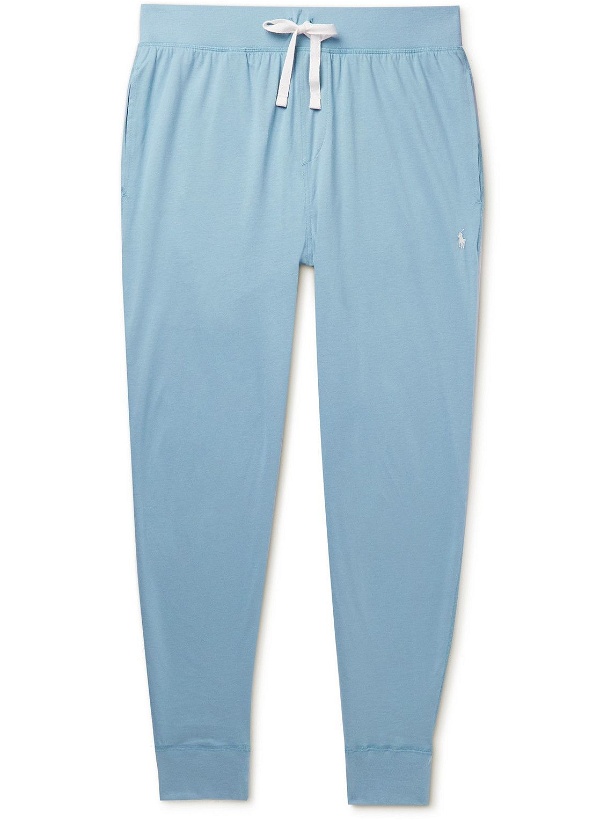 Photo: Polo Ralph Lauren - Logo-Embroidered Cotton-Jersey Pyjama Trousers - Blue