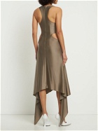 THE ATTICO - Magnolia Shiny Jersey Cutout Midi Dress