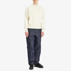 AMI Paris Men's Ami Crewneck Sweater in White Cream