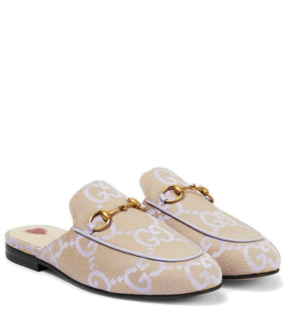 Gucci Princetown Jumbo Gg Canvas Slippers Gucci