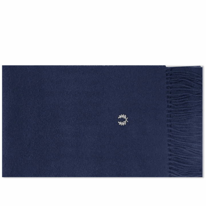 Photo: Fred Perry Authentic Men's Lambswool Scarf in Navy