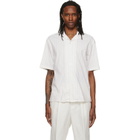 BOSS White & Beige Striped Shirt