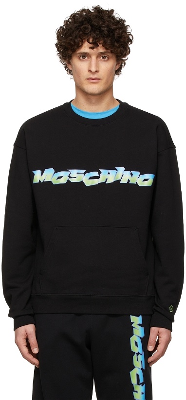 Photo: Moschino Black Logo Print Sweatshirt