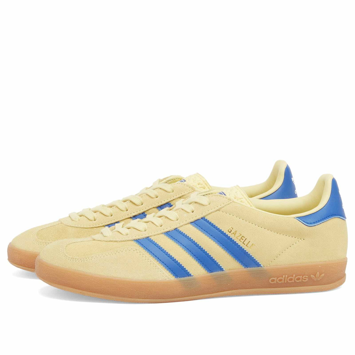 Adidas Gazelle Indoor Sneaker in Powder Yellow/Blue/White