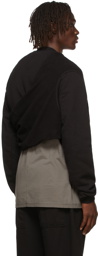 Rick Owens Drkshdw Black Organic Cotton Subhuman Sweatshirt
