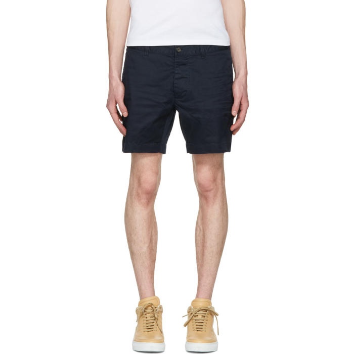 Photo: Dsquared2 Navy Twill Tennis Shorts