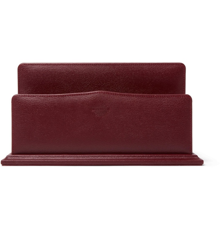 Photo: James Purdey & Sons - Textured-Leather Letter Rack - Red