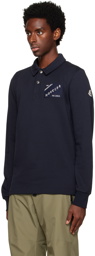 Moncler Navy Spread Collar Polo