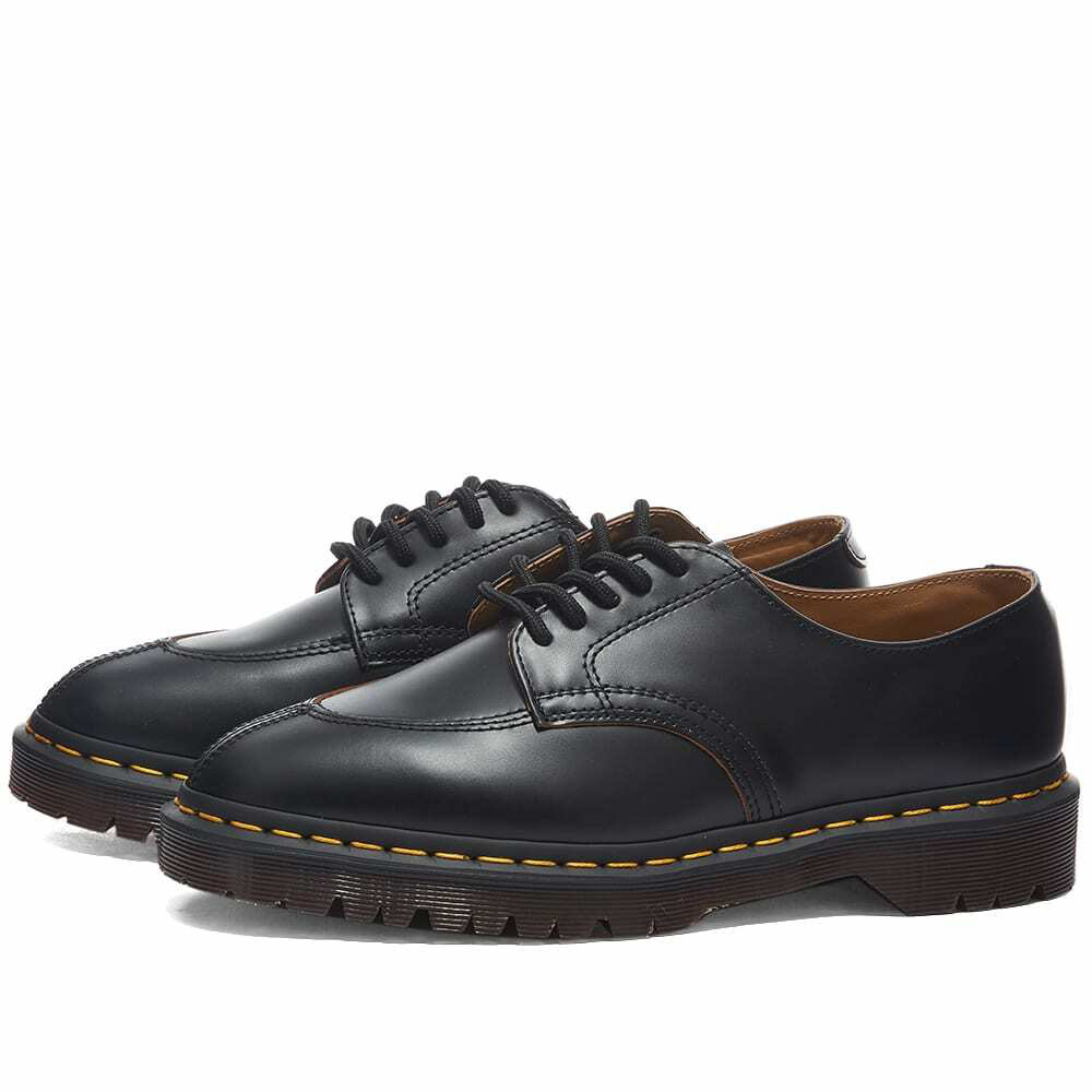 Dr. Martens Men's 2046 5-Eye Shoe in Black Vintage Smooth Dr. Martens