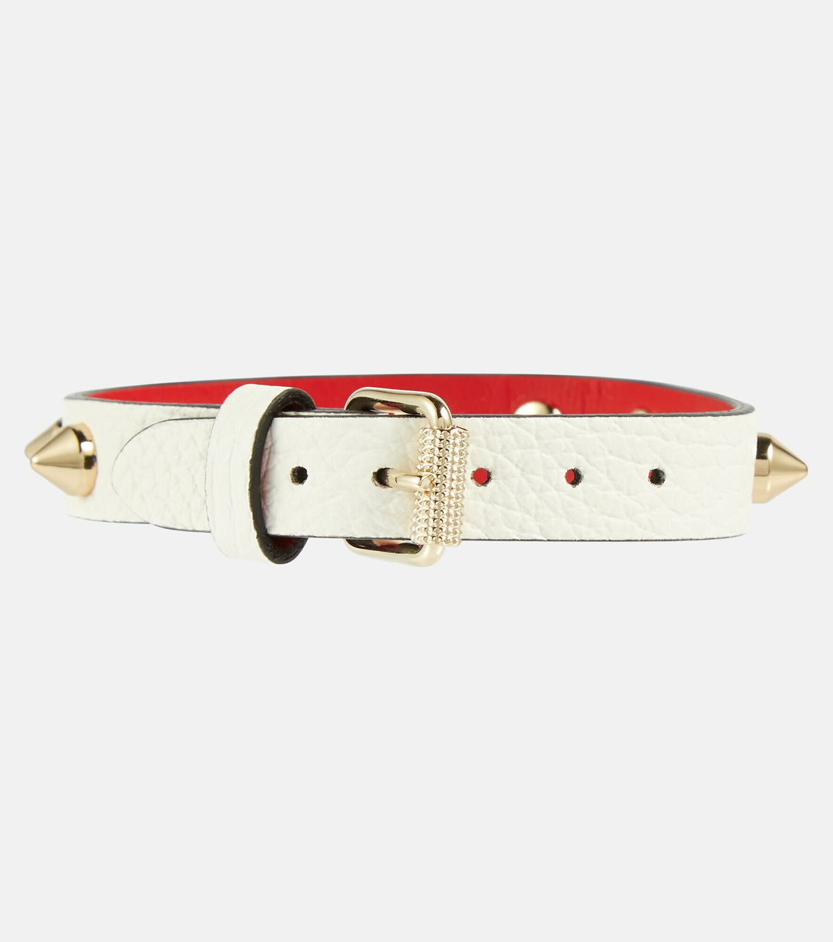 Christian Louboutin Loubilink embellished leather bracelet Christian
