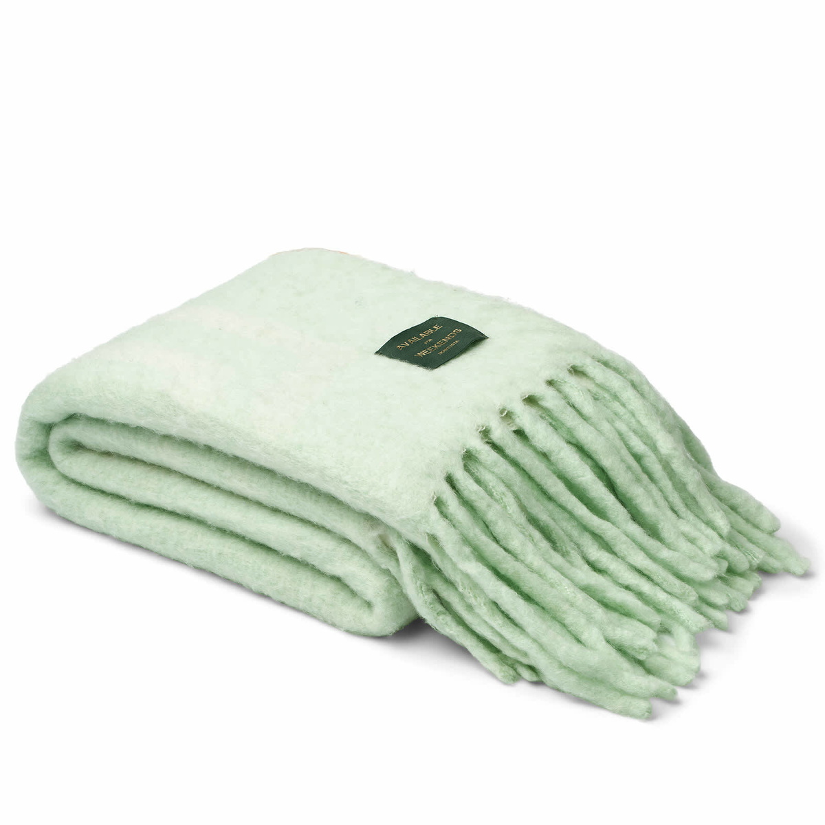 Bongusta Weekend Plaid Blanket in Cream/Mint 