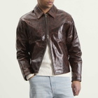 Ronning Men's Leather Jacket in Brown