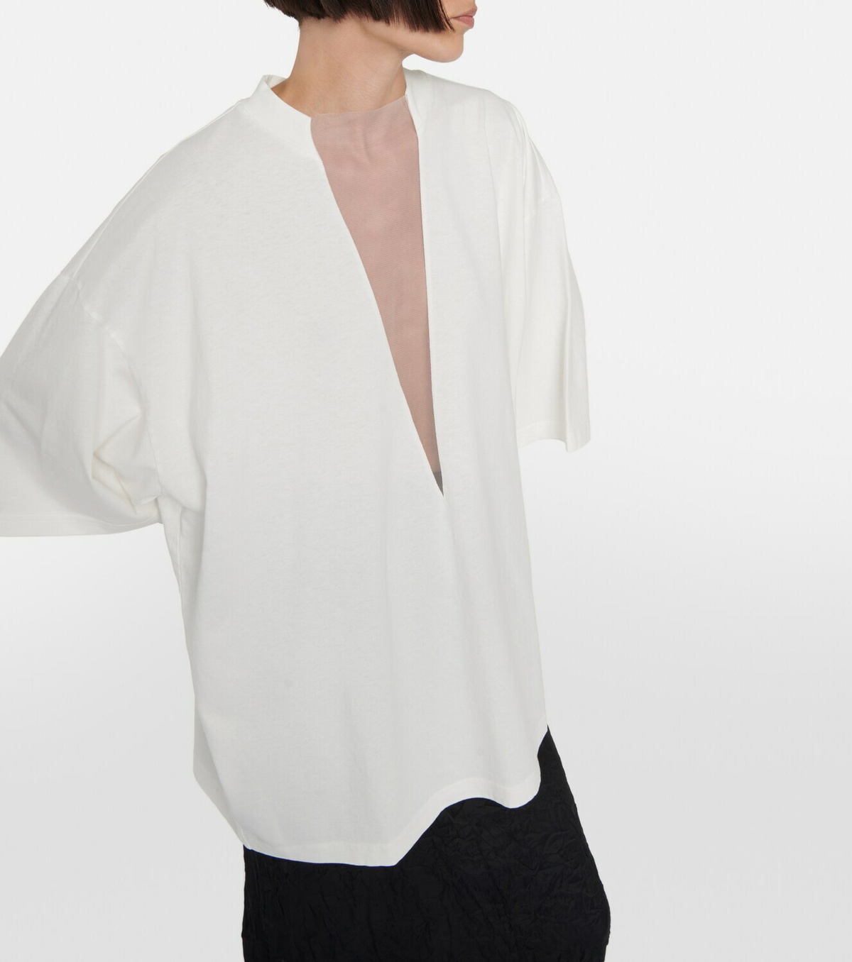 MM6 Maison Margiela V-neck cotton shirt
