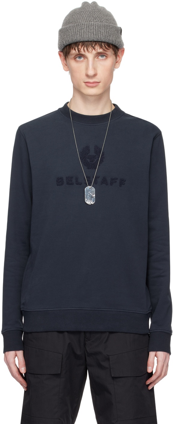 Photo: Belstaff Navy Appliqué Sweatshirt