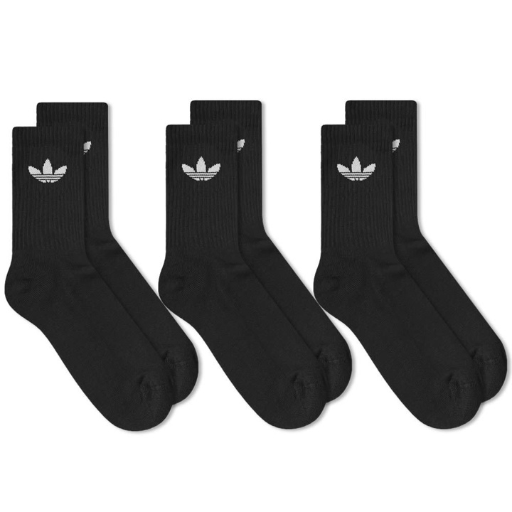 Photo: Adidas Trefoil Crew Sock - 3 Pack