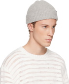 MM6 Maison Margiela Gray Ribbed Wool Beanie