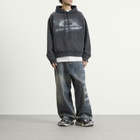 Balenciaga Men's Patch Logo Baggy Jeans in Dirty Grey/Light Bl