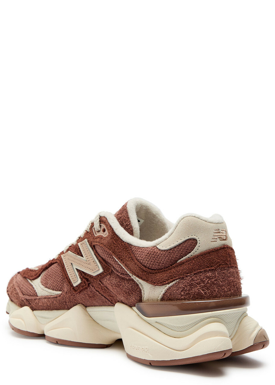 New Balance 9060 Panelled Mesh Sneakers Brown