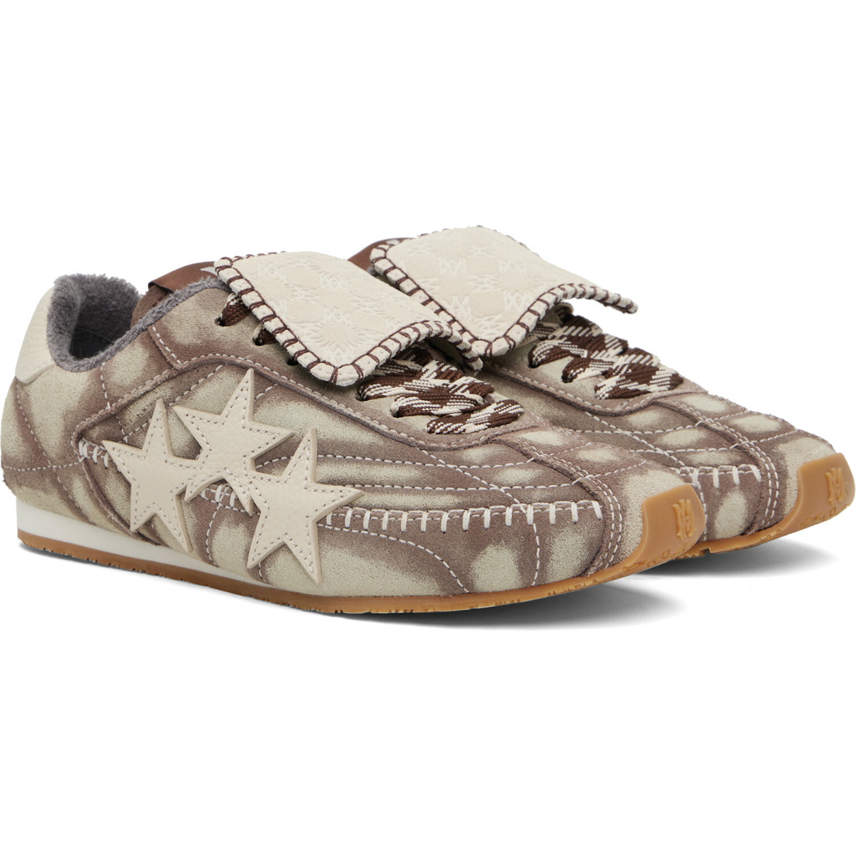 AMIRI Gray & Taupe Pacific Flat Sneakers