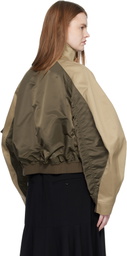 sacai Khaki & Beige Chino Twill Bomber Jacket