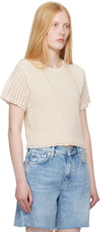 rag & bone Beige Khloe Short Sleeve T-shirt