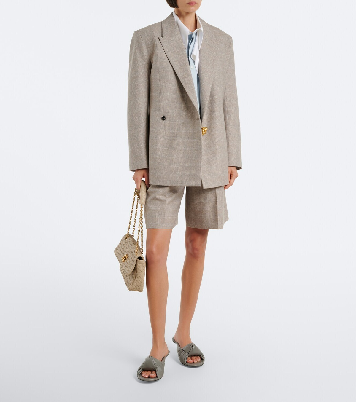 Bottega Veneta Checked double-breasted wool blazer