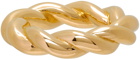 Bottega Veneta Gold Twist Ring