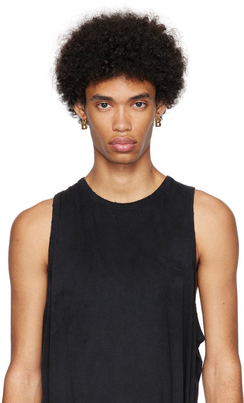 Balenciaga Gold B Chain Xs Earrings Balenciaga