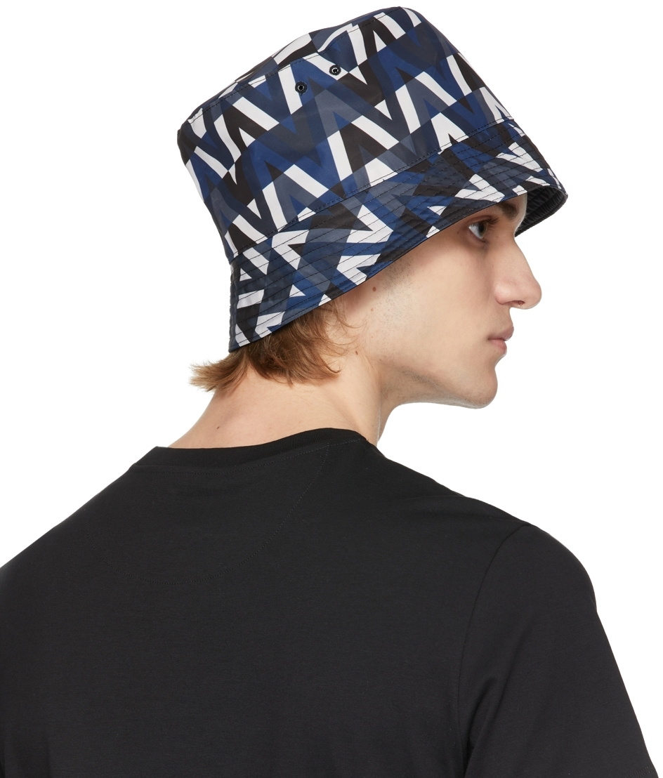 Valentino Garavani Reversible Blue Optical Bucket Hat