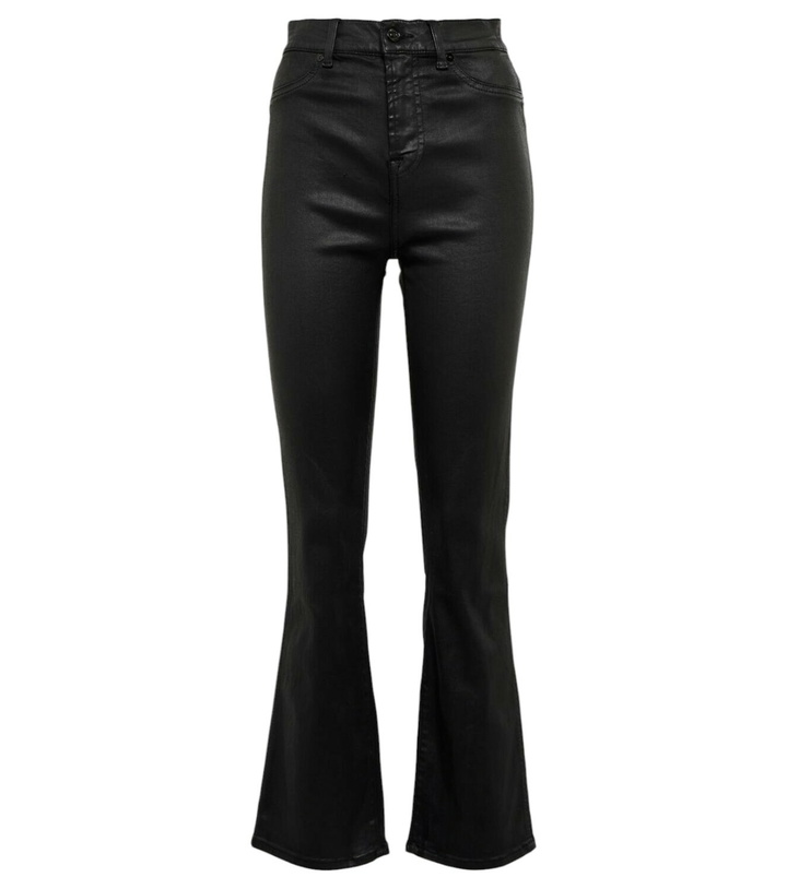 Photo: 7 For All Mankind High-rise coated bootcut jeans