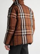 Burberry - Reversible Quilted Checked Shell Hooded Down Jacket - Brown