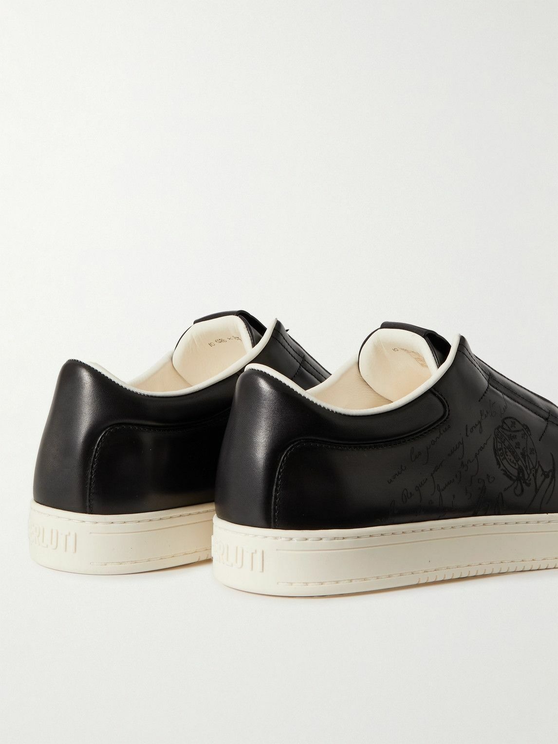 Berluti - Playtime Scritto Venezia Leather Slip-On Sneakers - Black Berluti