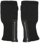Yohji Yamamoto Black Open Finger Knit Gloves