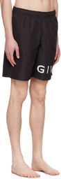 Givenchy Black Printed Swim Shorts