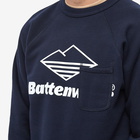 Battenwear Men's Team Reach Up Crew Sweat in Midnight Navy