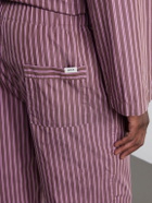 TEKLA - Drawstring Striped Organic Cotton-Poplin Pyjama Trousers - Pink