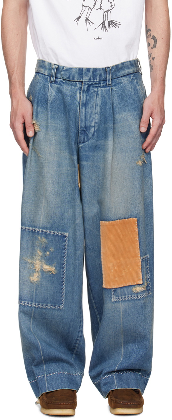 kolor Blue Distressed Jeans