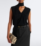 Lisa Yang Ellisyn scarf-detail cashmere top
