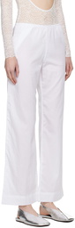 LESET White Yoko Pocket Lounge Pants