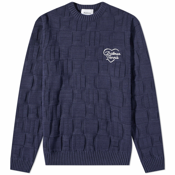 Photo: Palmes Men's Love Knitted Sweat in Navy