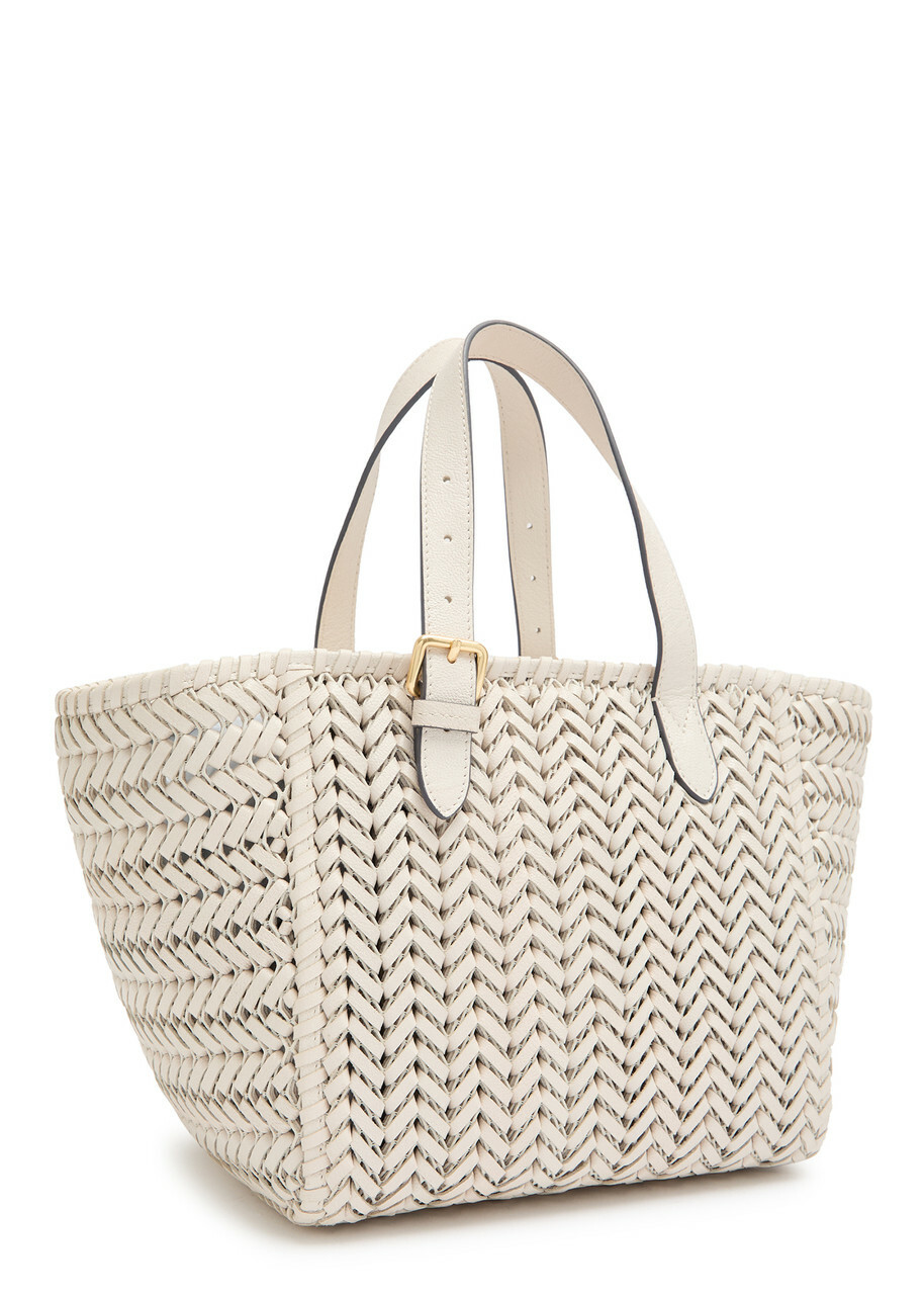 Anya Hindmarch The Neeson Small Woven Leather Tote - Off White - One Size