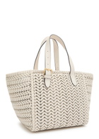 Anya Hindmarch The Neeson Small Woven Leather Tote - Off White - One Size