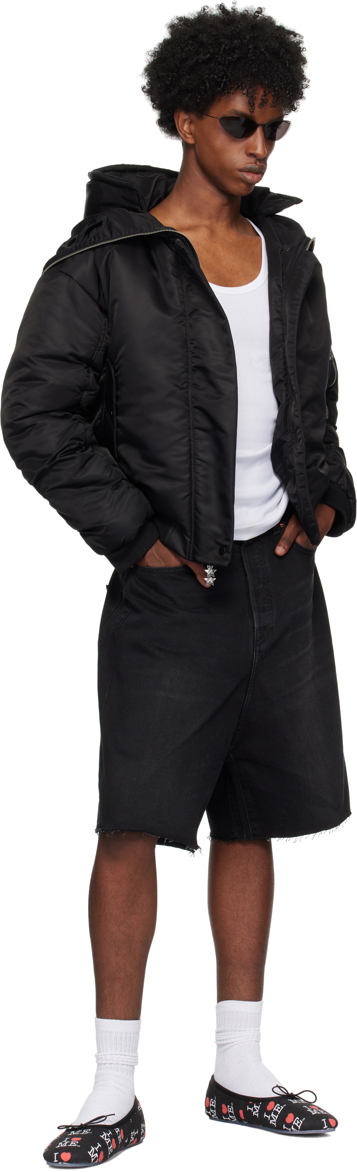 Ashley Williams Black Butterfly Bomber Jacket Ashley Williams