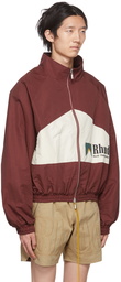 Rhude Burgundy & White Paneled Jacket