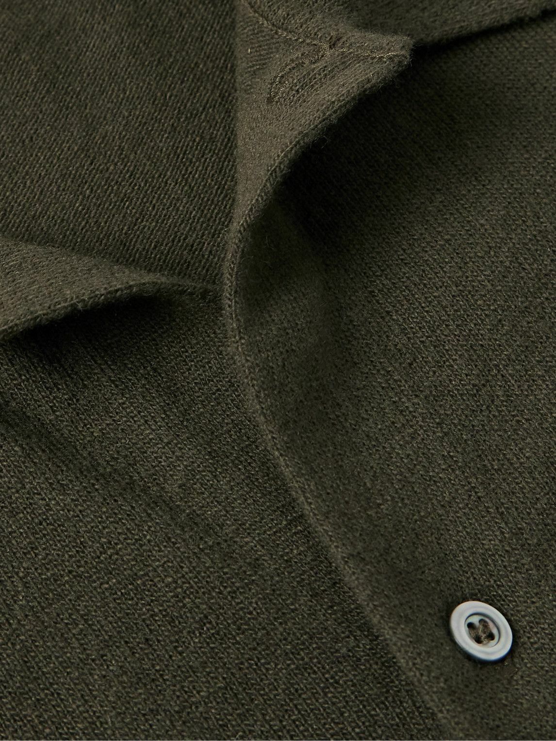 Officine Générale - Brent Virgin Wool Cardigan - Green