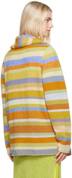 The Elder Statesman Multicolor Stripe Italy Cardigan