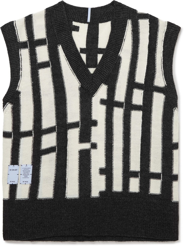 Photo: MCQ - Intarsia-Knit Sweater Vest - Black