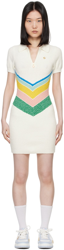 Photo: Casablanca Off-White Chevron Minidress